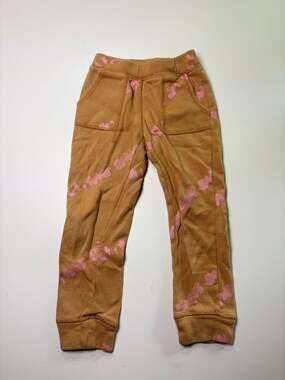 Grayson Mini Toddler 5T Tan Pink Tie Dye Joggers Fleece Pants